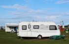 caravan in a field